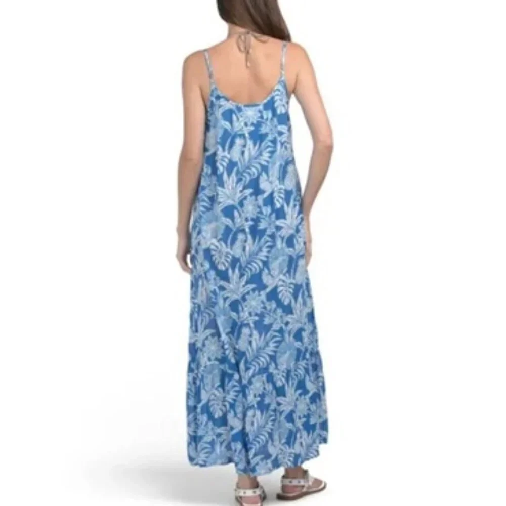 NWT BLEU BY ROD BEATTIE Blue Multi A Place In The Sun Cover-up Dress Size Small